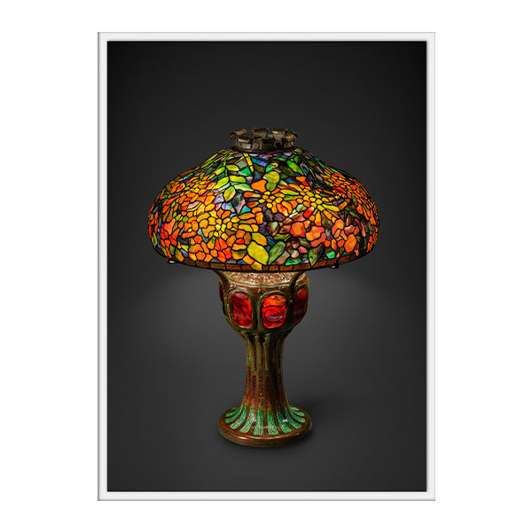 ドイツ　アンティーク　ランプ　フィギュリン　ライト　フラワー　アップリケ Louis C. Tiffany Trumpet Creeper Lamp Postcard