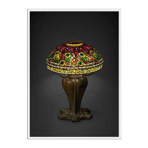 Louis C. Tiffany Peacock Lamp Postcard
