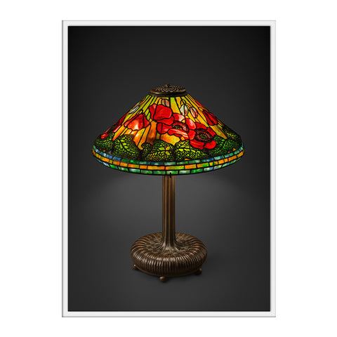 Louis C. Tiffany Poppy Lamp Postcard