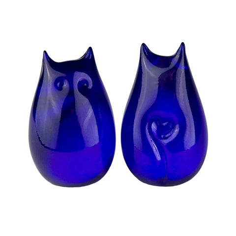 Glass Love Cat Colbalt