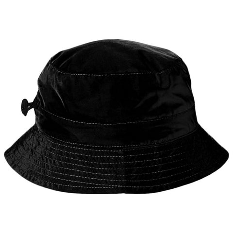 Black Bucket Rain Hat