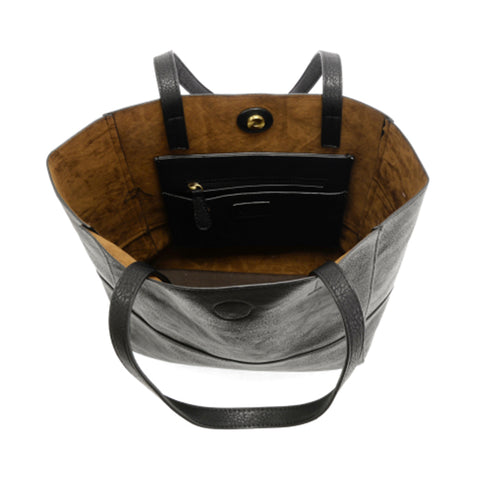 Black Faith Raw Edge Tote