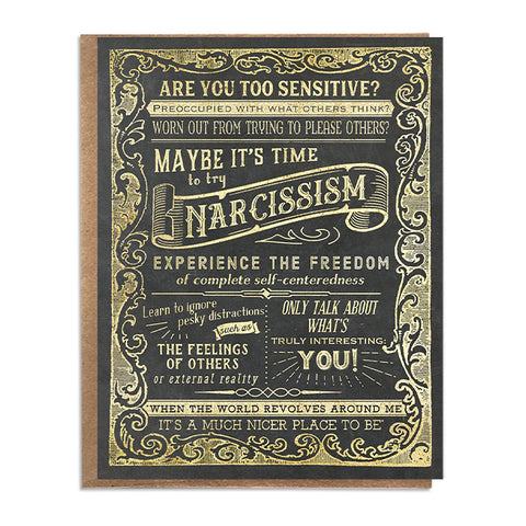 Try Narcissism Notecard