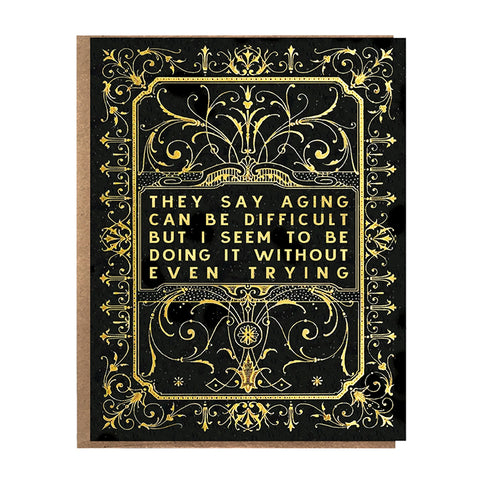 Aging Can Be Difficult Notecard