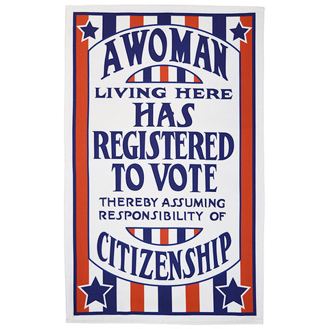 A Woman Registered to Vote Kitchen Towel