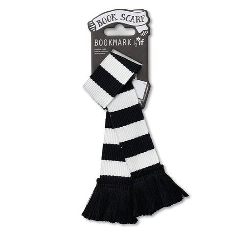 The Book Scarf Bookmark - Black and White