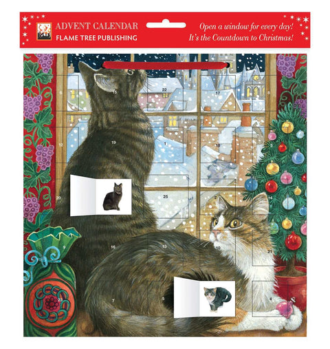 Ivory Cats Christmas Window Advent Calendar