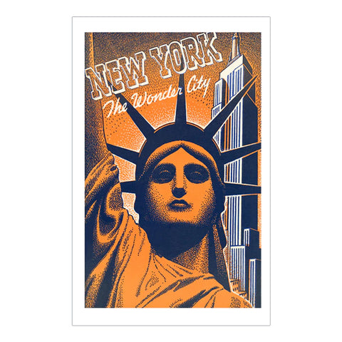 Orange Statue of Liberty Magnet