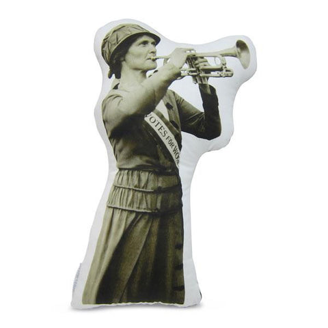 Suffragist with Horn Pillow