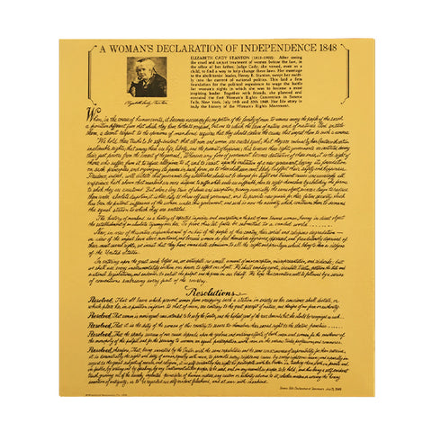 Woman's Declaration of Independence 1848 Document Replica