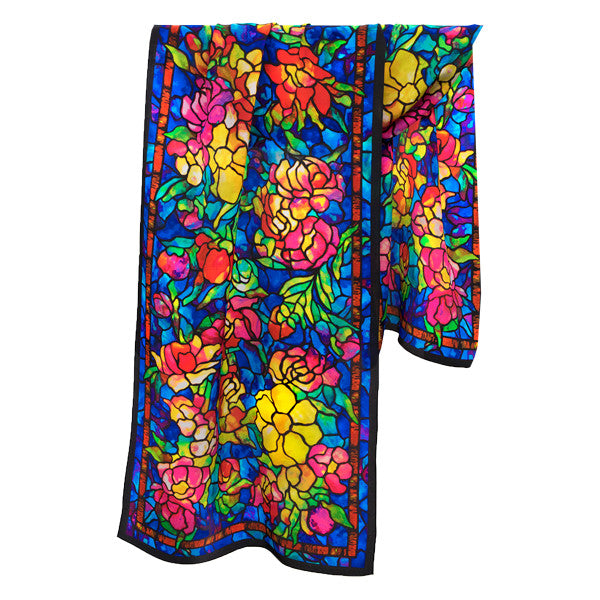 Silk Scarf Scarves for Women 64 x 18 Blue Louis C. Tiffany Iris Design  Silk Scarf : : Clothing, Shoes & Accessories