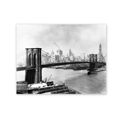 Brooklyn Bridge 1924 Matte Print - New-York Historical Society Museum Store