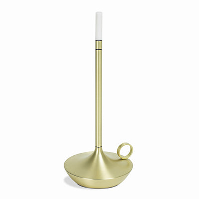 Wick LED Lamp in Brass