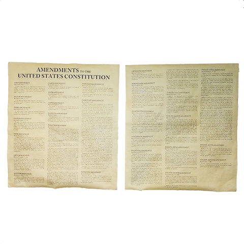 Amendments to the U.S. Constitution Historical Document Replica