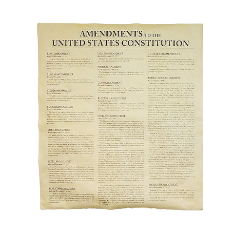 Amendments to the U.S. Constitution Historical Document Replica