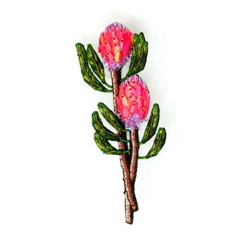 Pink Protea Brooch Pin