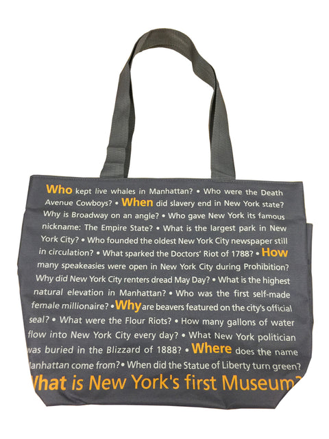 New-York Historical Society Questions Tote