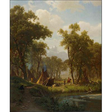 Indian Encampment, Shoshone Village Oppenheimer Print