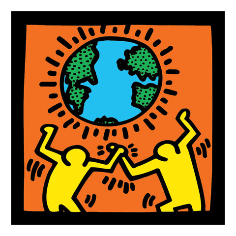 Keith Haring Earth Sticker