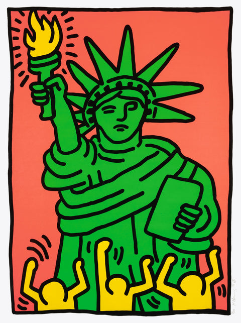 Keith Haring Statue of Liberty Sticker