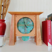 Prairie Mantel Clock in Walnut and Quarter-sawn White Oak