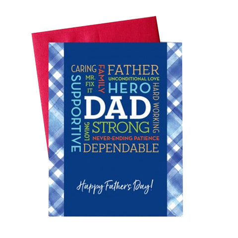 Father's Day Grateful Words Notecard