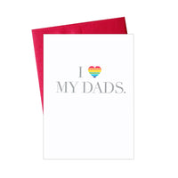 Father's Day I Love My Dads Notecard