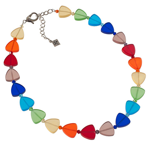 Rainbow Glass Necklace Choker