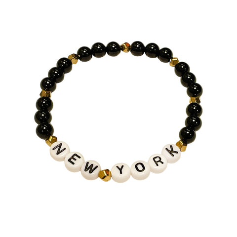 New York Love Letters Word Bracelet