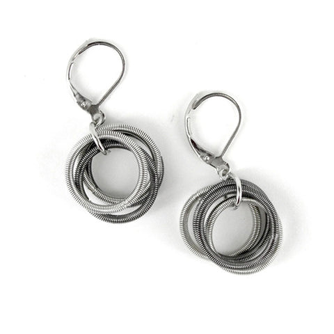 Silver Slate PW Loop Earring