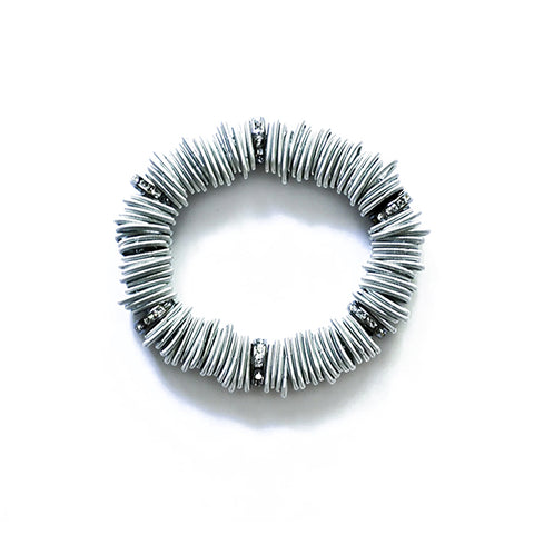 Spring Ring Silver Crystal Bracelet