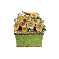 Jeweled Floral Butterfly Trinket Box