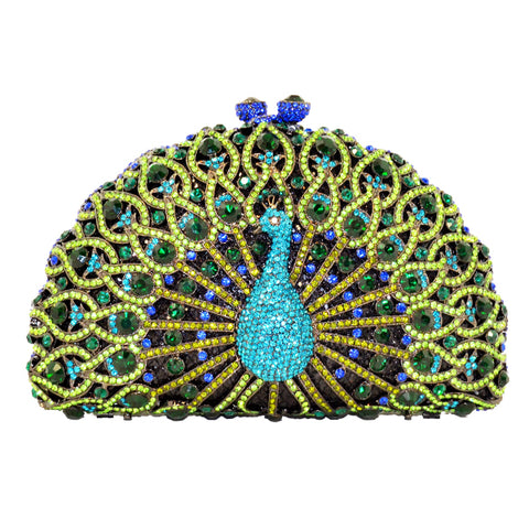 Peacock Clutch Purse Large