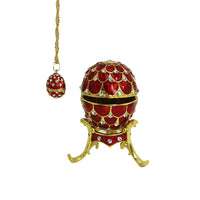 Red Fabergé Egg with Necklace