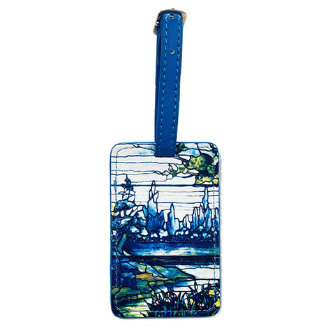 Louis C. Tiffany Iris Landscape Luggage Tag
