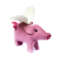 Flying Pig Felt Ornament