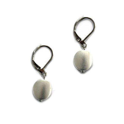 3 Strand Silver Disc Earrings