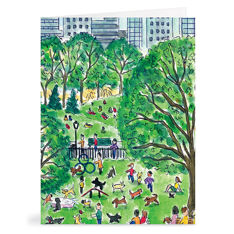 Dog Park in Four Seasons Boxed Notecards