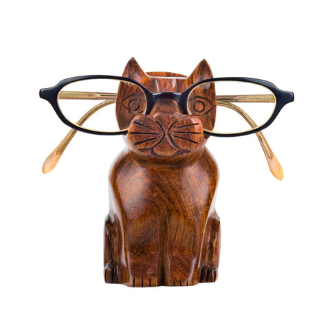 Cat Wooden Eyeglass Holder