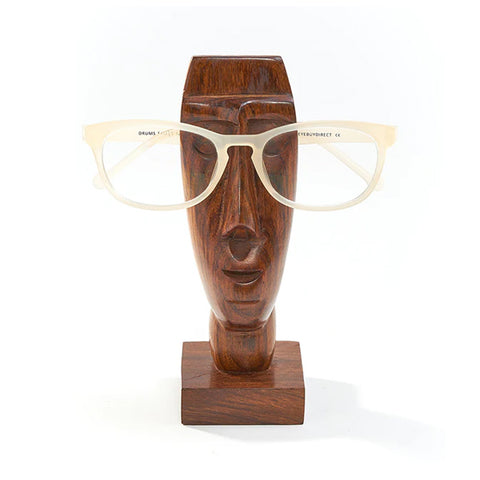 Face Wooden Eyeglass Holder