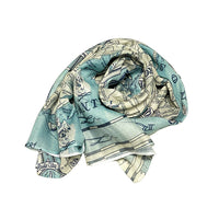 NYC Pictorial Tourism Map Scarf