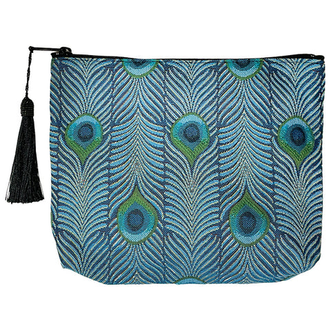 Louis C. Tiffany Peacock Zip Pouch - Large