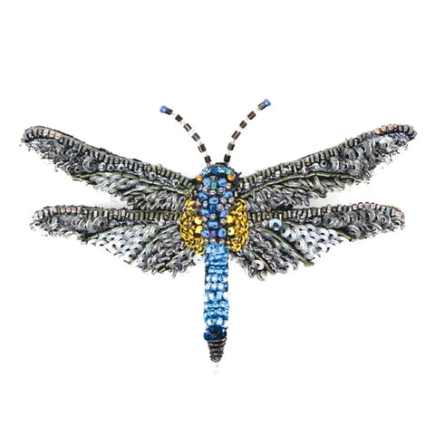 Great Blue Dragonfly Brooch Pin