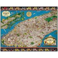 colorful illustration of a map of New York City