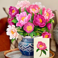 Peony Paradise Bouquet Pop-up Greeting Card