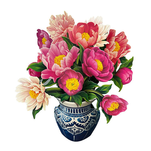 Peony Paradise Bouquet Pop-up Greeting Card