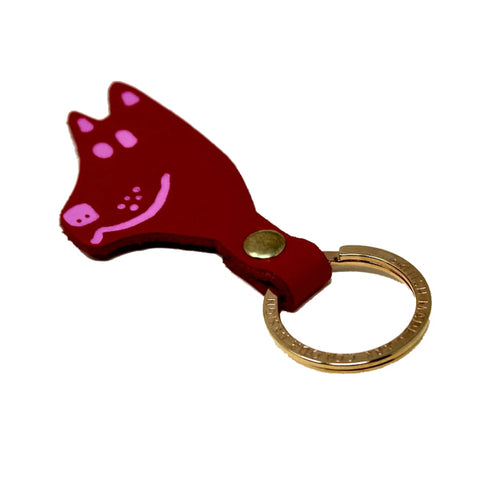 Dark Red Doggy Bag Key Fob Holder