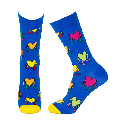 Keith Haring Untitled (Heart) Women Socks - Blue