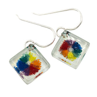 Color Wheel Square Earrings