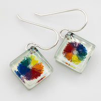 Color Wheel Square Earrings